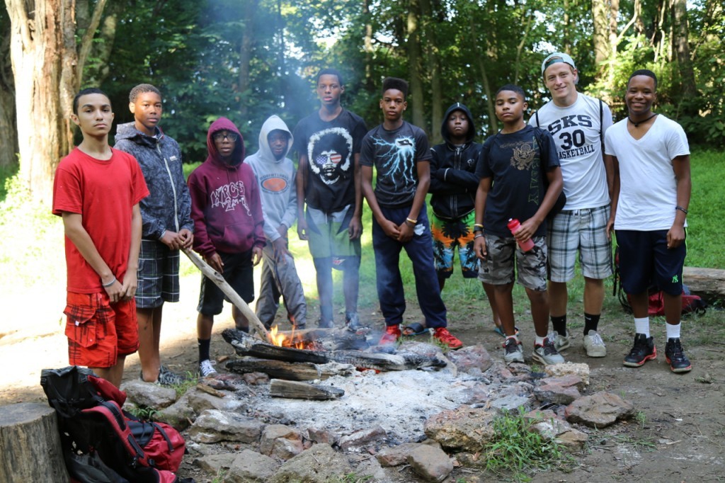 campfire in the woods