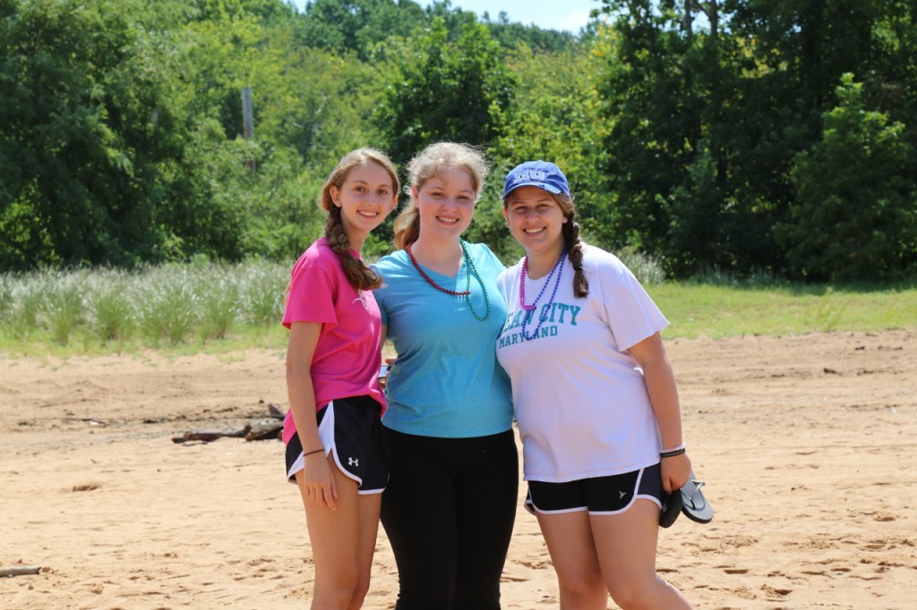 counselors on the beach