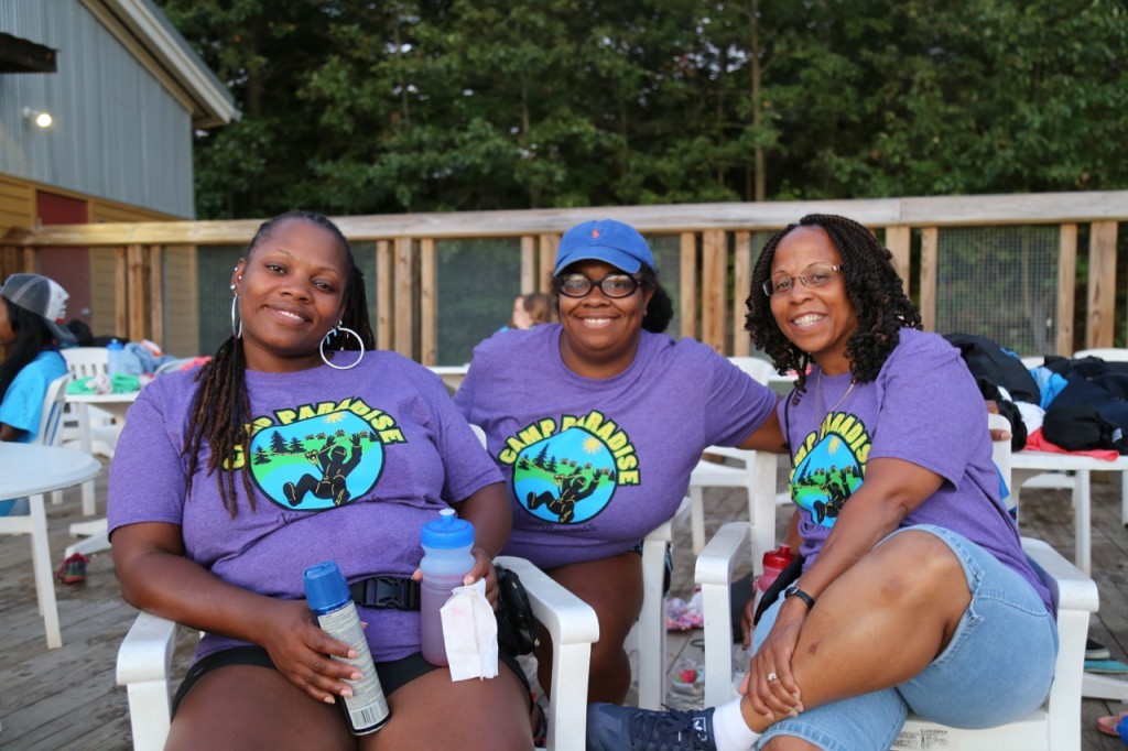 volunteers at pool